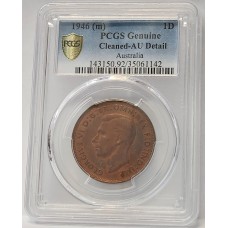 AUSTRALIA 1946 . ONE 1 PENNY . PCGS GENUINE
